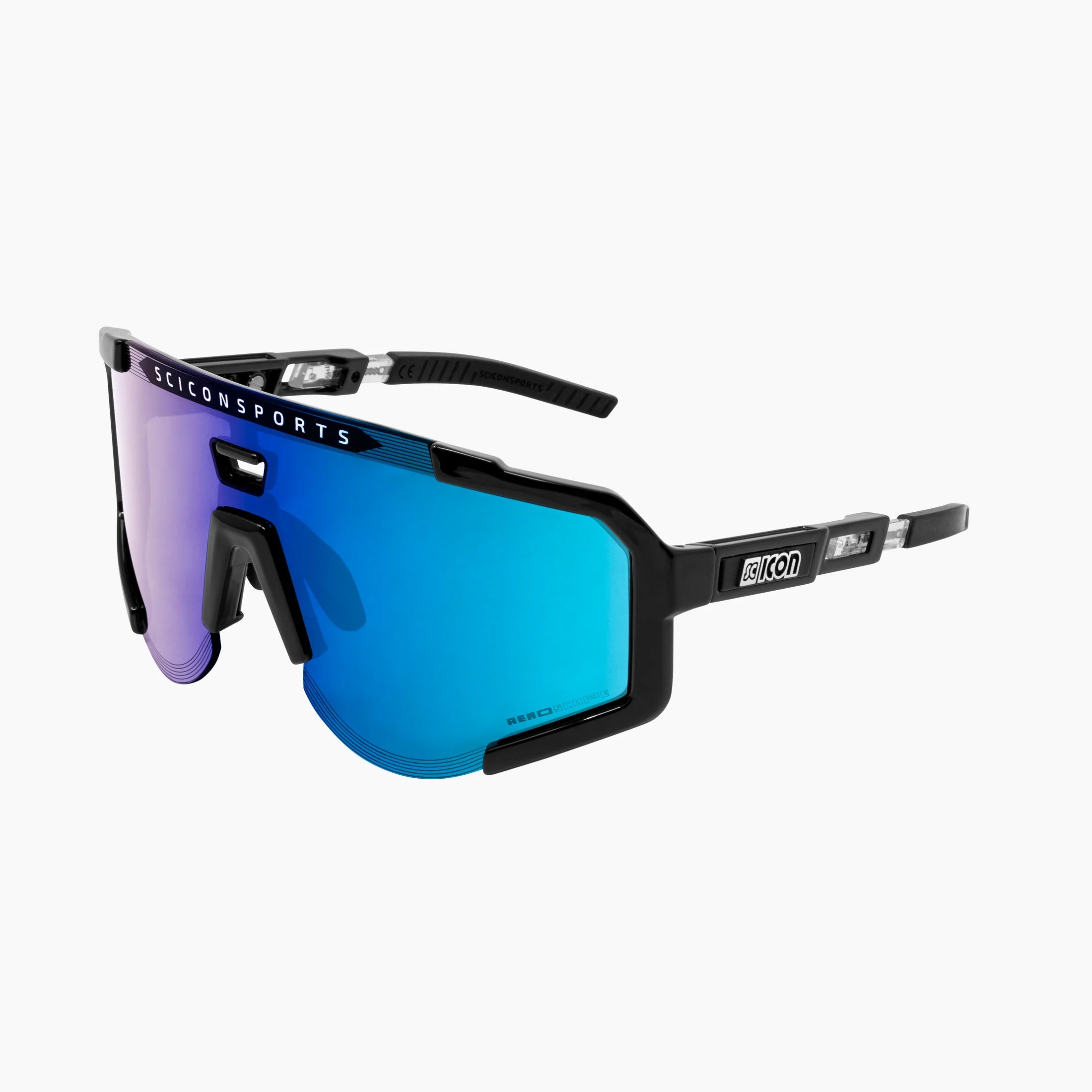 SCICON AEROSCOPE Black Gloss SCNPP Multimirror Blue  משקפי רכיבה