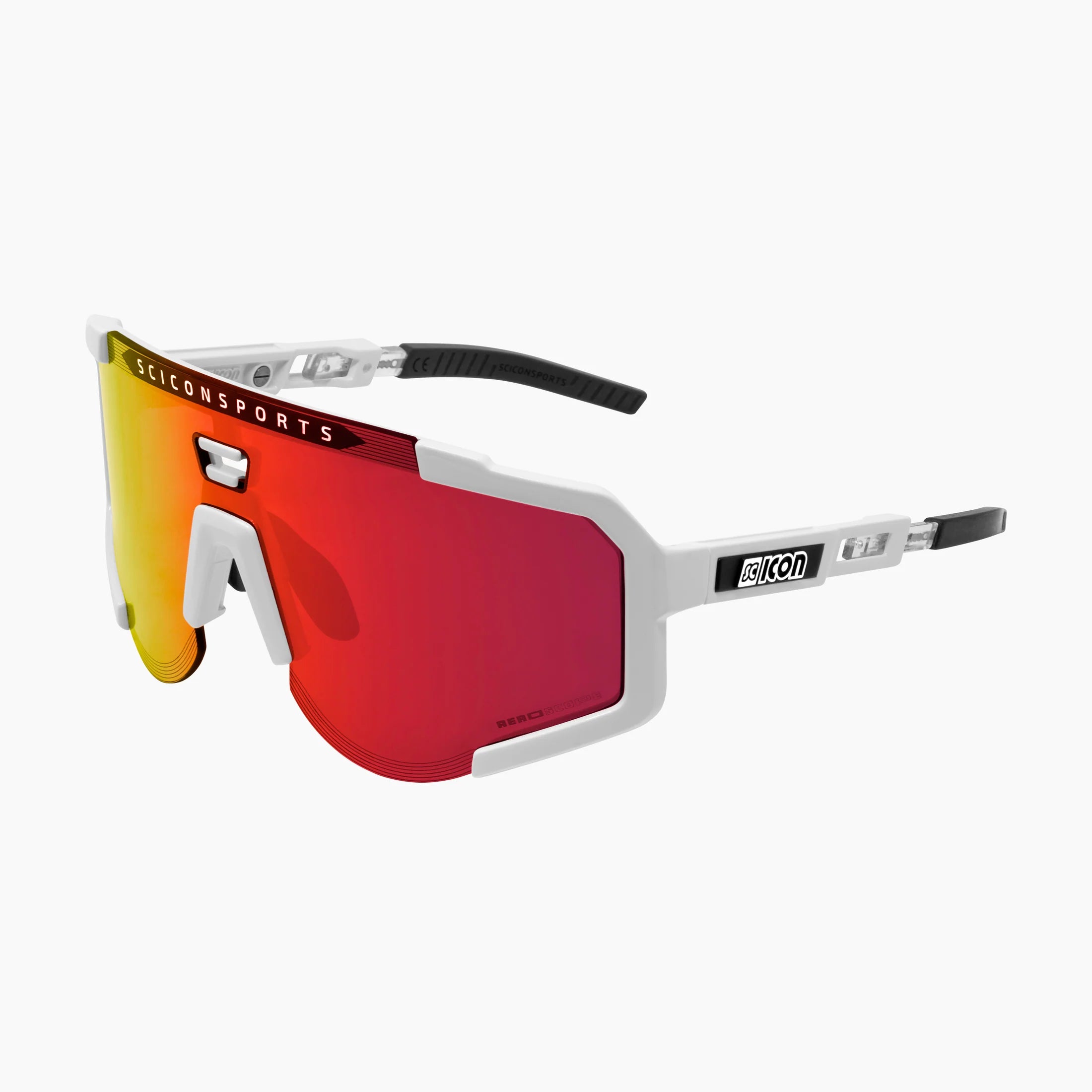 SCICON AEROSCOPE White Gloss SCNPP Multimirror Red  משקפי רכיבה