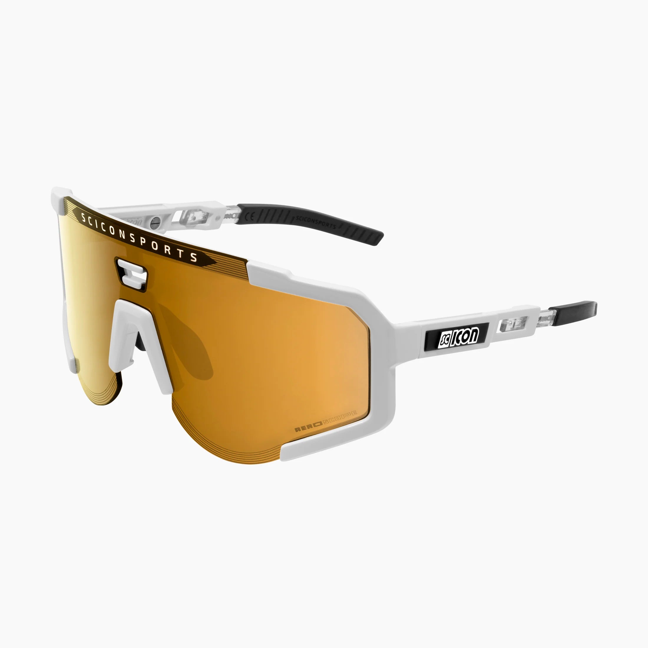 SCICON AEROSCOPE White Gloss SCNPP Multimirror Bronze  משקפי רכיבה