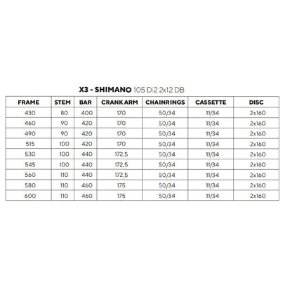 PINARELLO X3 SHIMANO 105 Di2 2026